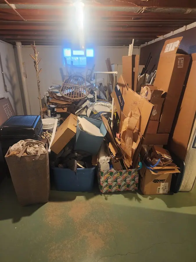 Roll-off dumpster container at job site for Concrete Dumpster Rental in Aurora